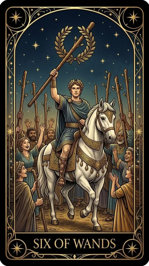 Шістка Жезлів (Six of Wands)