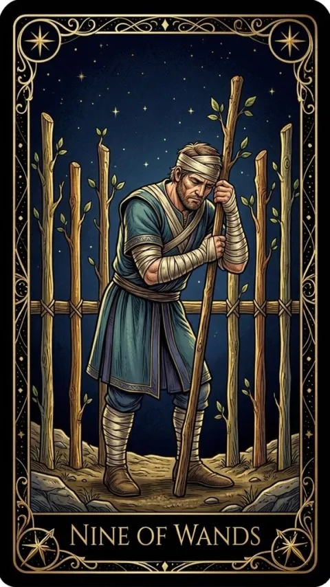 Дев'ятка Жезлів (Nine of Wands)