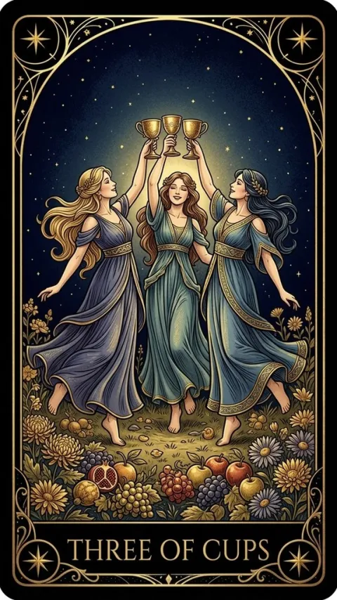 Трійка Кубків (Three of Cups)