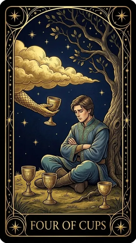 Четвёрка Кубков (Four of Cups)