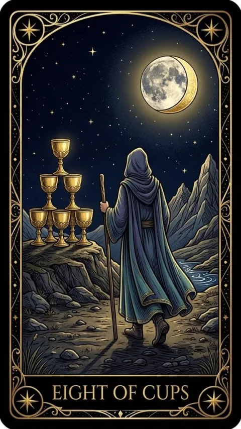 Восьмёрка Кубков (Eight of Cups)
