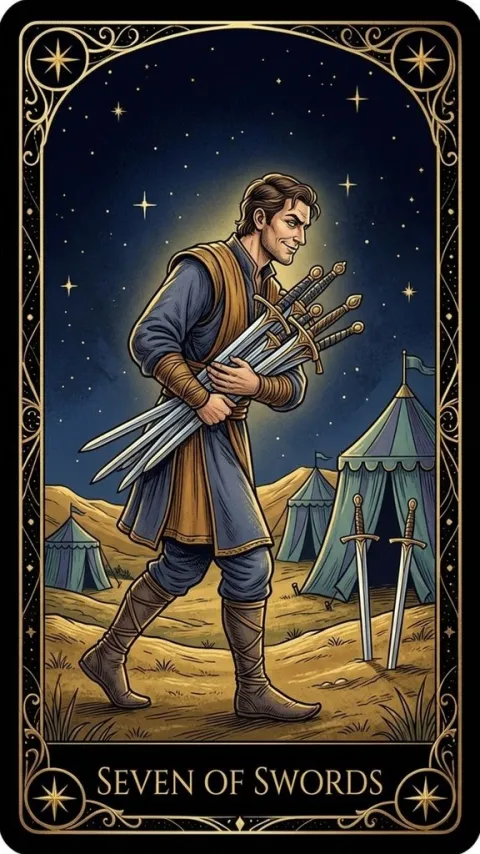 Сімка Мечів (Seven of Swords)