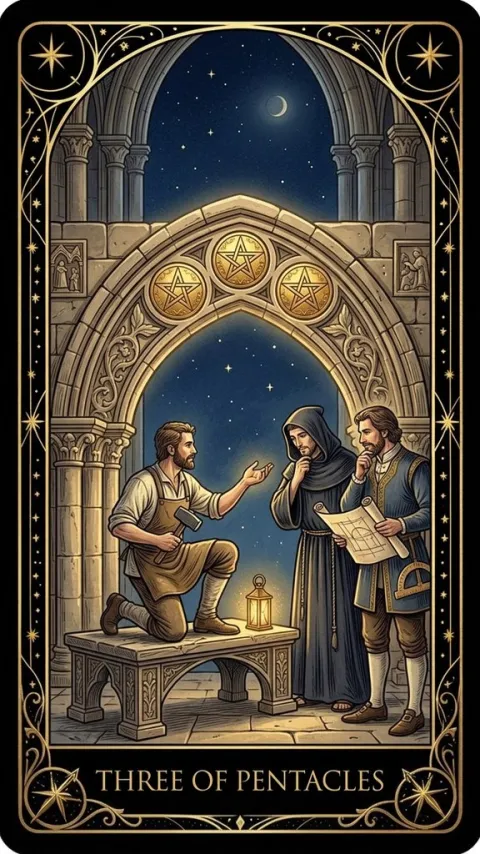 Трійка Пентаклів (Three of Pentacles)